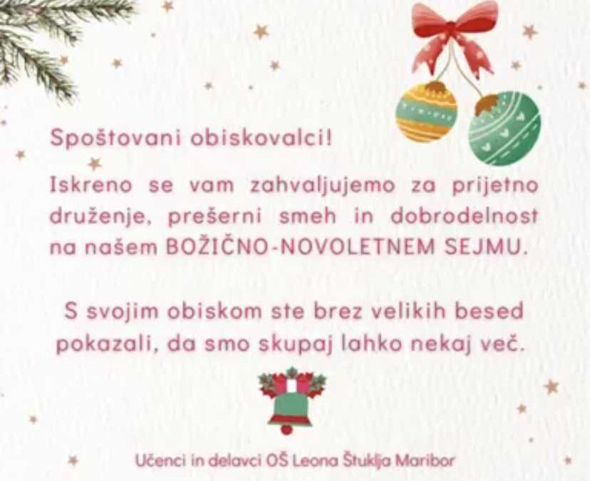 Iskrena zahvala
