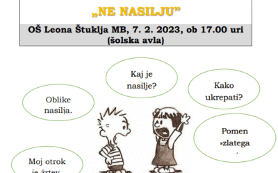 Vabilo na predavanje za starše in roditeljski sestanek