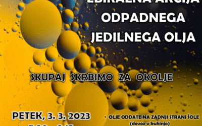 Zbiralna akcija odpadnega jedilnega olja