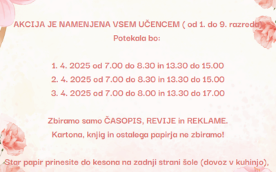 Spomladanska akcija zbiranja starega papirja