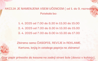 Spomladanska akcija zbiranja starega papirja
